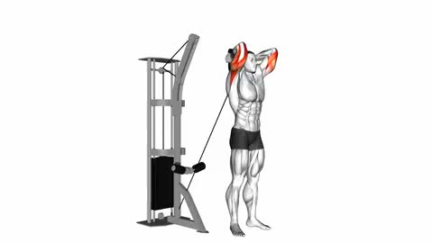 Cable Overhead Triceps Extension (rope attachment)